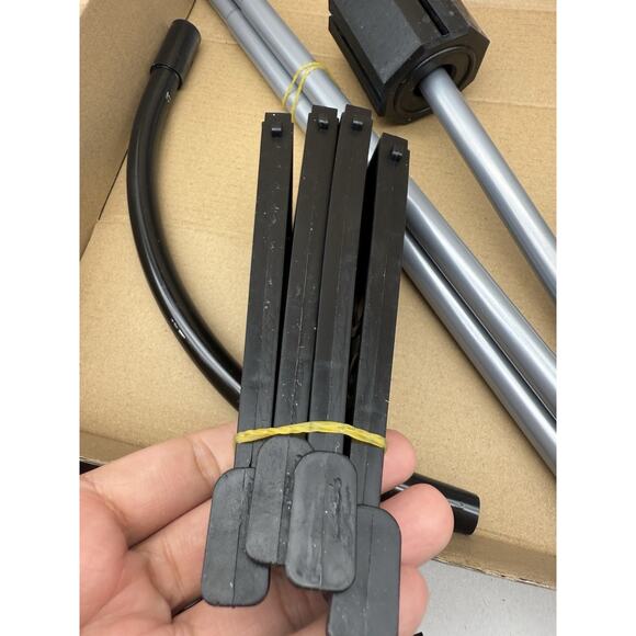 5 ft Black Curved Top Halloween Tree Artificial Crooked Neck Hinged Spruce *read - Picture 14 of 16